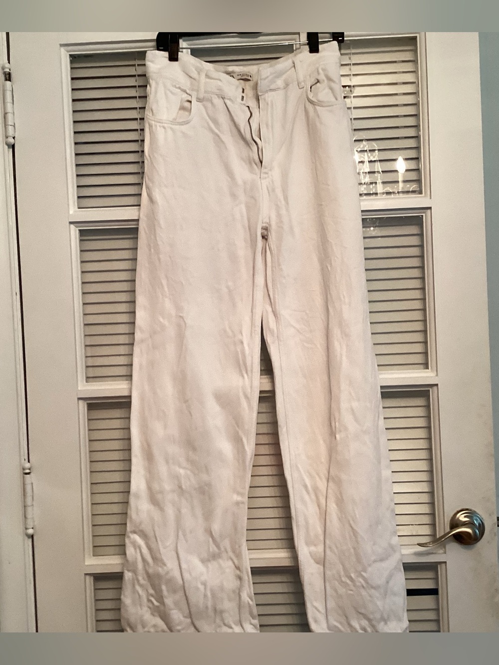 Zara White Boot Cut Jeans